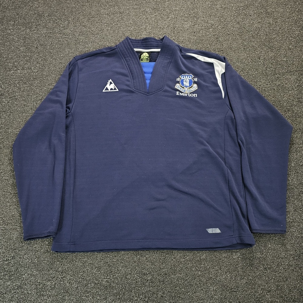 EVERTON FC Training Sweatshirt Le Coq Sportif Mens XL 2010-2011 Toffees Soccer